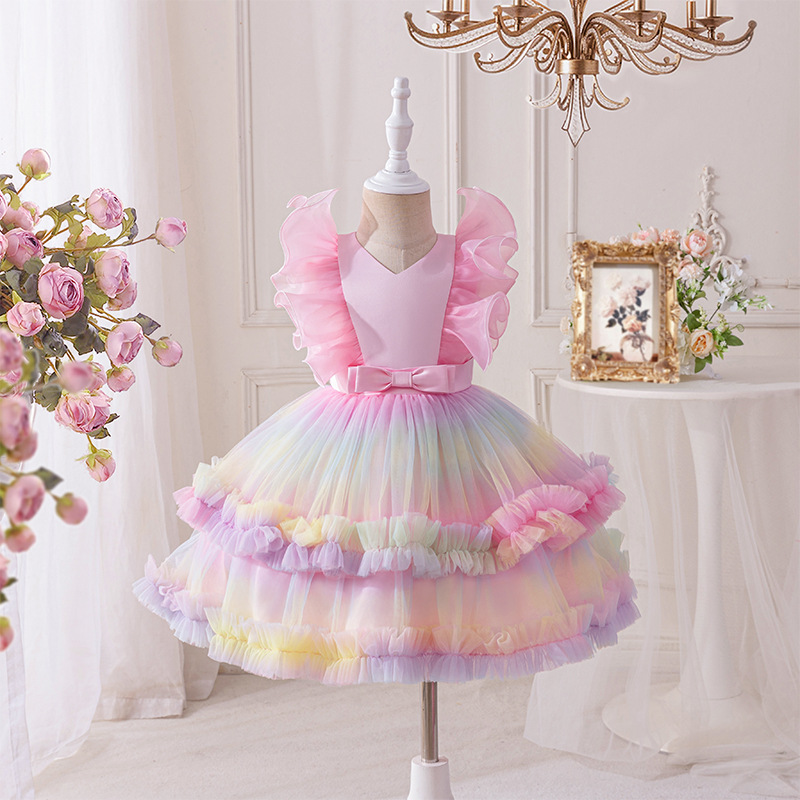 Baby Xmas Clothing - Новое детское сетчатое платье принцессы, модное