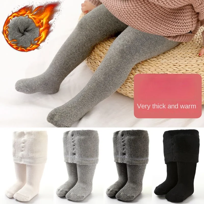 Baby Clothing Outlet - Детские колготки, зима-осень, однотонные мягкие хлопковые