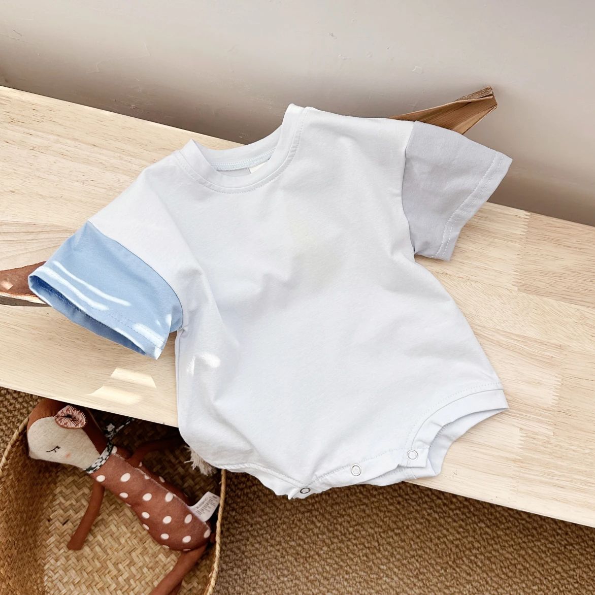 Baby Clothing Online - Комбинезон хлопковый с коротким рукавом для