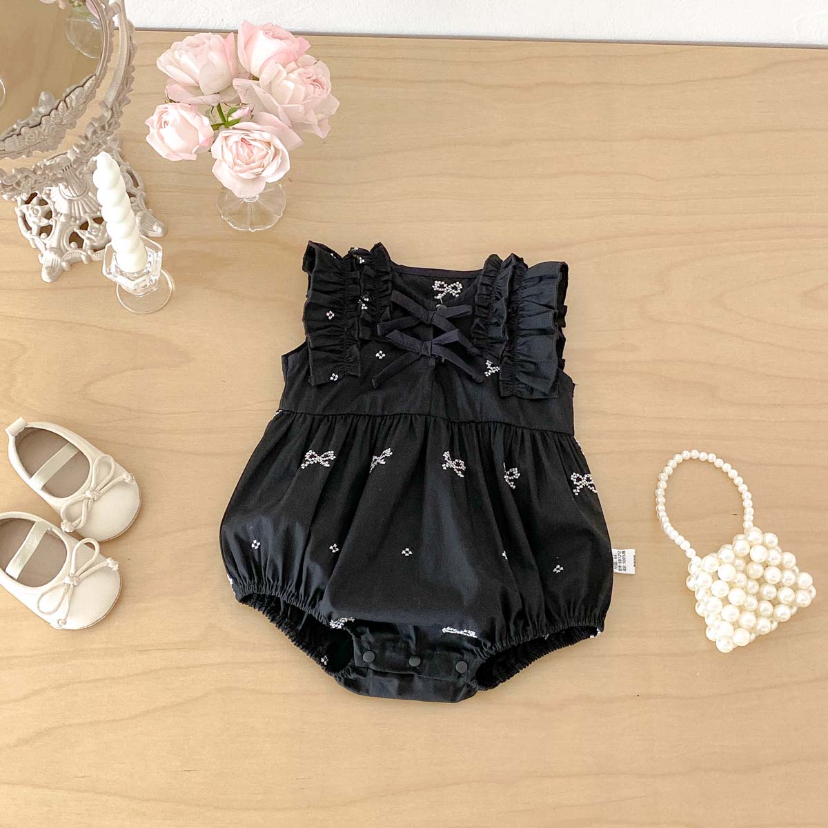 Baby Clothing Online - Черный комбинезон с принтом в виде